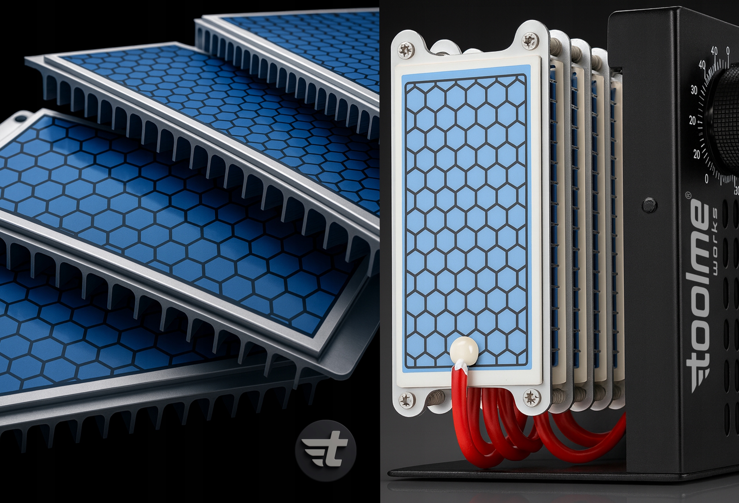 4x Płyty z DUZYMI radiatorami. 
